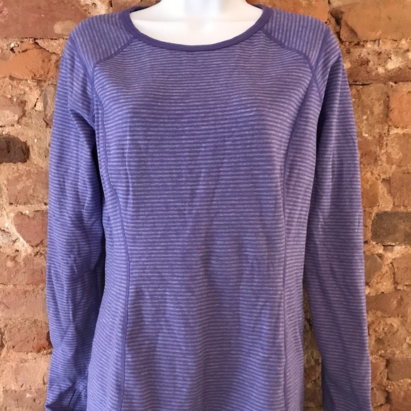 lululemon athletica Tops - Lululemon Purple Striped Long Sleeve Top